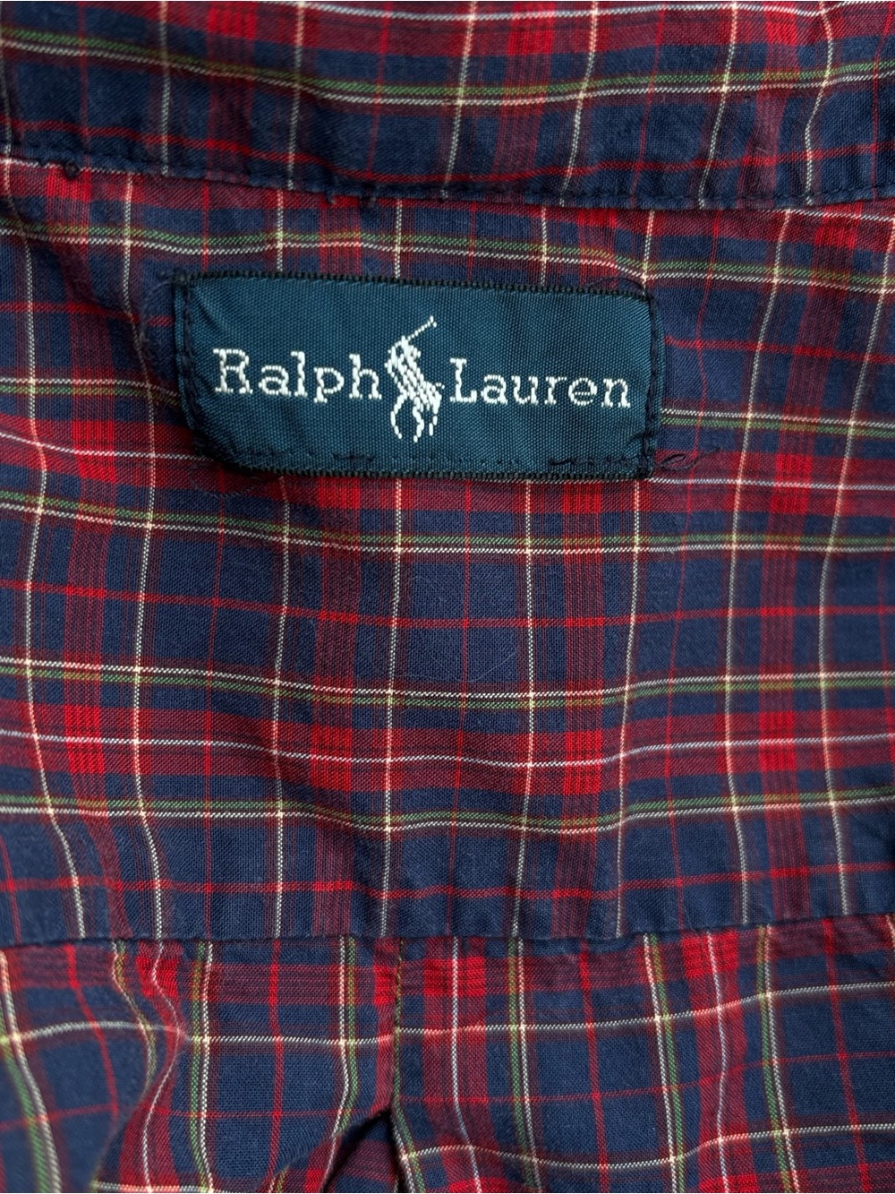 Reworked Ralph Lauren red+blue plaid size small - Picture 13 of 15